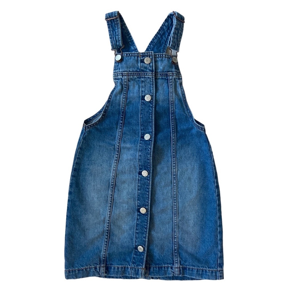 GAP Y2K 90s Denim Dress Skirt Jumper Romper Overalls
